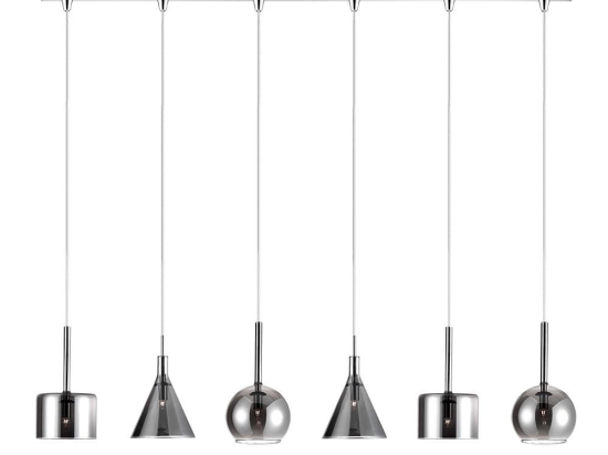 Φωτιστικό Οροφής - Ράγα 114-01047-13BR 6xG9 120cm Smoke Luma