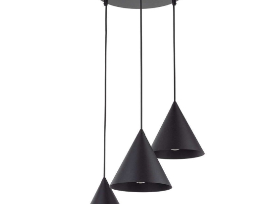 Φωτιστικό Οροφής Cono 10067 42x42x140cm 3xE27 15W Black TK Lighting
