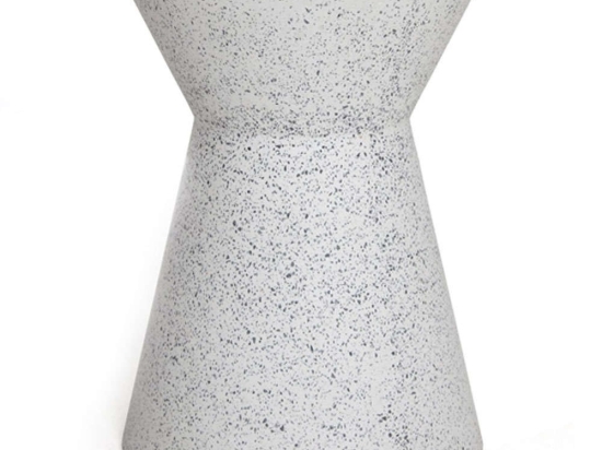 Σκαμπό Biella 0800001 35x35x44cm Terazzo Grey-Black Soulworks