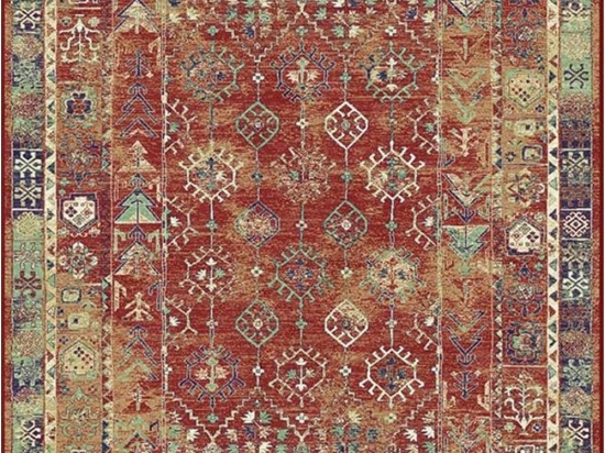 Σετ Χαλιά Κρεββατοκάμαρας 3 Τμχ. Sonia 9937/301220 Beige-Red New Plan SET(2 67X140&67X210) Βισκόζη