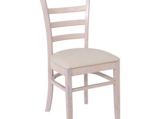 Καρέκλα Naturale-L White Wash/Ecru Ε7052,5 42x50x91cm Σετ 2τμχ Ξύλο,Τεχνόδερμα