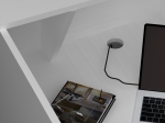 ΓΡΑΦΕΙΟ ΥΠΟΔΟΧΗΣ - RECEPTION GEMINI MEGAPAP ΧΡΩΜΑ ΛΕΥΚΟ 150X70X110ΕΚ.