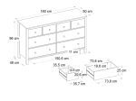 ΣΥΡΤΑΡΙΕΡΑ - ΜΠΟΥΦΕΣ SABINA MEGAPAP ΧΡΩΜΑ ΑΝΘΡΑΚΙ 160X50X96ΕΚ.