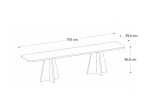 ΕΠΙΠΛΟ ΤΗΛΕΟΡΑΣΗΣ SUGAR MEGAPAP ΧΡΩΜΑ ΛΕΥΚΟ 150X29,6X36,8ΕΚ.