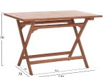 ΤΡΑΠΕΖΙ ΠΤΥΣΣΟΜΕΝΟ ΟΡΘΟΓΩΝΙΟ ERIS HM18117 ΞΥΛΟ TEAK--ΦΥΣΙΚΟ 120x70x76Υεκ.