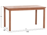 ΤΡΑΠΕΖΙ ΟΡΘΟΓΩΝΙΟ PRESSCOT HM18123 ΞΥΛΟ TEAK--ΦΥΣΙΚΟ 140x80x76Υεκ.