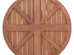 ΕΠΙΦΑΝΕΙΑ ΤΡΑΠΕΖΙΟΥ ΣΤΡΟΓΓΥΛΗ HM18133 ΞΥΛΟ TEAK--ΦΥΣΙΚΟ Φ70x4(πάχος)εκ.