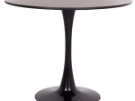 ΤΡΑΠΕΖΙ ΣΤΡΟΓΓΥΛΟ BROLIN HM18141.02 MDF TOP-ΒΑΣΗ ΜΕΤΑΛΛΙΚΗ--ΜΑΥΡΟ Φ90x73Υεκ