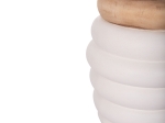 ΤΡΑΠΕΖΙ ΒΟΗΘΗΤΙΚΟ PUFFAT HM18172.02 FIBER CEMENT ΛΕΥΚΟ- ΞΥΛΟ TEAK TOP Φ45x46Υεκ.