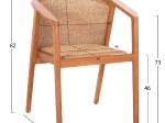 ΣΕΤ ΤΡΑΠΕΖΑΡΙΑΣ 5ΤΜΧ RENLY HM21078.02 ΟΡΘΟΓΩΝΙΟ ΤΡΑΠΕΖΙ & 4 ΚΑΡΕΚΛΕΣ