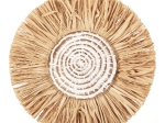 ΕΠΙΤΡΑΠΕΖΙΟ ΔΙΑΚΟΣΜΗΤΙΚΟ HM4224 ΙΝΕΣ RAFFIA ΣΕ ΦΥΣΙΚΟ-ΜΑΥΡΗ ΞΥΛΙΝΗ ΒΑΣΗ 18x9x43Υεκ.