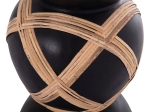 ΔΙΑΚΟΣΜΗΤΙΚΟ ΒΑΖΟ ΔΑΠΕΔΟΥ MAYNARD HM4672.01L FIBER CEMENT ΜΑΥΡΟ-RATTAN Φ32x62.5Υεκ