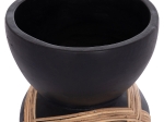 ΔΙΑΚΟΣΜΗΤΙΚΟ ΒΑΖΟ ΔΑΠΕΔΟΥ MAYNARD HM4672.01L FIBER CEMENT ΜΑΥΡΟ-RATTAN Φ32x62.5Υεκ