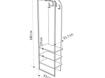 ΕΠΙΠΛΟ ΕΙΣΟΔΟΥ ARCHY PAKOWORLD ΜΕΛΑΜΙΝΗΣ ΑΝΘΡΑΚΙ 53X32X180ΕΚ