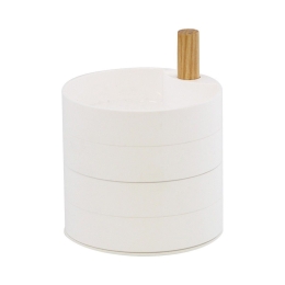 Κουτί Αποθήκευσης Κοσμημάτων YMZK3408 10x10x12,20cm White Yamazaki Ατσάλι,Abs