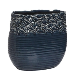 Διακοσμητικό Βάζο Ψάρια PIM145 Μπλε 26,5x24x14,5cm Espiel Κεραμικό