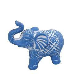 Διακοσμητικός Ελέφαντας ERT348K8 15x7x13cm Blue Espiel Κεραμικό