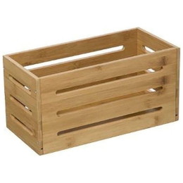 Καλάθι Αποθήκευσης Bamboo 07.174625 15x31x15cm Beige Bamboo