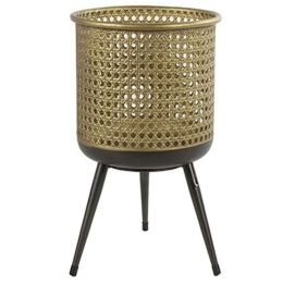 Κασπώ Σε Τρίποδο 013.787065 21,5x32,5cm Black-Gold Μέταλλο