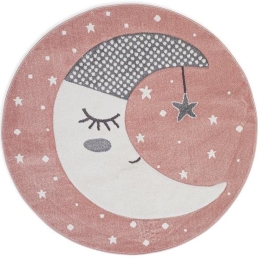Χαλί Παιδικό Bonita 1314 Round Pink-Ecru New Plan 120X120cm Round