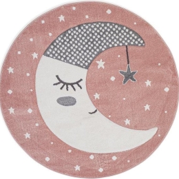 Χαλί Παιδικό Bonita 1314 Round Pink-Ecru New Plan 150X150cm Round