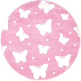 Χαλί Παιδικό Bonita 291 Round Pink-White New Plan 120X120cm Round