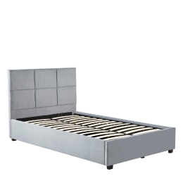 ΚΡΕΒΑΤΙ ΜΟΝΟ ARTELIBRE CLOUDREST ΓΚΡΙ ΥΦΑΣΜΑ 214X127.5X109CM (ΣΤΡΩΜΑ 120X200CM)