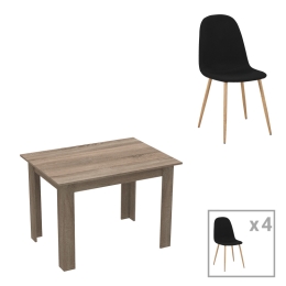 ΤΡΑΠΕΖΑΡΙΑ MANKA-BELLA PAKOWORLD ΣΕΤ 5ΤΕΜ ΣΕ SONOMA TRUFFLE ΑΠΟΧΡΩΣΗ 110X80X70ΕΚ