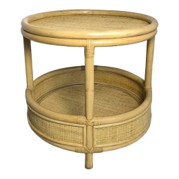 ΒΟΗΘΗΤΙΚΟ ΤΡΑΠΕΖΙ MOODY PAKOWORLD PE RATTAN ΣΕ ΦΥΣΙΚΗ ΑΠΟΧΡΩΣΗ Φ55X51ΕΚ
