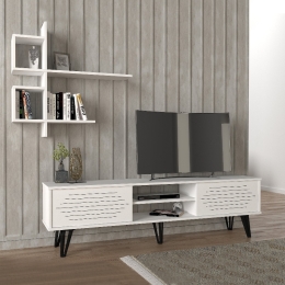 ΣΥΝΘΕΣΗ ΤΗΛΕΟΡΑΣΗΣ SALERNO MEGAPAP ΧΡΩΜΑ ΛΕΥΚΟ 180X35X51ΕΚ.