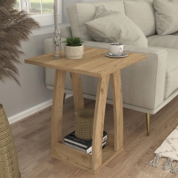 ΤΡΑΠΕΖΑΚΙ ΒΟΗΘΗΤΙΚΟ - ΚΟΜΟΔΙΝΟ DEROS MEGAPAP ΧΡΩΜΑ SEPET OAK 45X45X56ΕΚ.