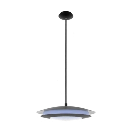 Φωτιστικό Οροφής Led 96979 Black - White Moneva-C Eglo Μέταλλο,Πλαστικό