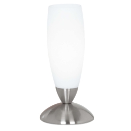 Επιτραπέζιο Φωτιστικό - Πορτατίφ 82305 Silver - White Slim Eglo Μέταλλο,Γυαλί