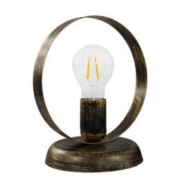 Φωτιστικό Επιτραπέζιο 34-0274 Halka Φ18 Ε27 H21,5XΦ18cm Bronze Heronia Μέταλλο