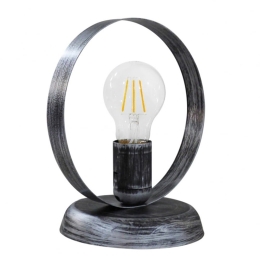 Φωτιστικό Επιτραπέζιο 34-0276 Halka Φ18 Ε27 H21,5XΦ18cm Silver Heronia Μέταλλο