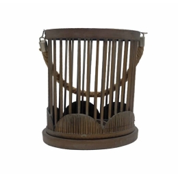 Bonsai Home Κηροπήγιο Ξύλινο Καφέ 22x11x24εκ