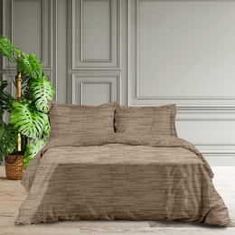Makis Tselios Home Σετ Σεντόνια Μονά με Λάστιχο 105x200+20 Lines 3 Brown
