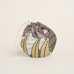 Beauty Home ΠΟΥΓΚΙ ΟΒΑΛ ΜΕ ΚΟΡΔΟΝΙ 13 x 14 cm  ΤΡΟΠΙΚΟ ΠΑΣΤΕΛ