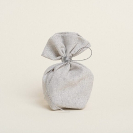 Beauty Home ΠΟΥΓΚΙ ΜΕ ΒΑΣΗ 8 x 12 cm  ΓΚΡΙ ΑΣΗΜΙ LUREX
