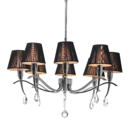 Φωτιστικό Οροφής Textile WA1198 Black Κρύσταλλο,Μέταλλο