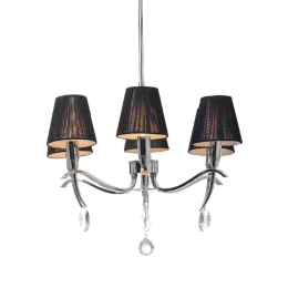 Φωτιστικό Οροφής Textile WA1196 Black Κρύσταλλο,Μέταλλο