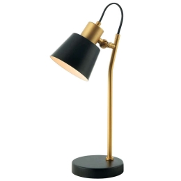 Φωτιστικό Επιτραπέζιο 20217 1xE14 Max 25W Black Matt-Gold Matt Μέταλλο,Αλουμίνιο