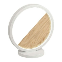 Φωτιστικό Επιτραπέζιο Pierre 3695-30-102 29W Led Φ18cm 32,5x35cm White Fabas Luce Μέταλλο,Ξύλο