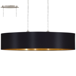 Φωτιστικό Οροφής Maserlo 31616 Black Eglo Μέταλλο,Ύφασμα