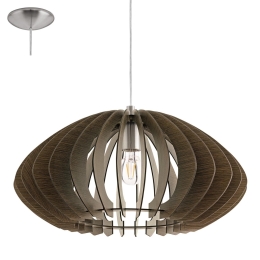 Φωτιστικό Οροφής Cossano 2 95261 Brown Eglo Μέταλλο,Ξύλο