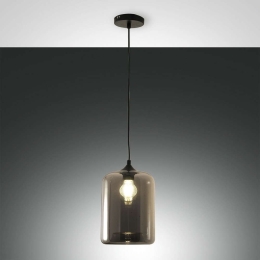 Φωτιστικό Οροφής Silo 3491-40-126 Transparent Grey Fabas Luce Μέταλλο,Γυαλί