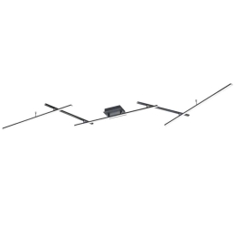 Φωτιστικό Οροφής - Πλαφονιέρα Arvin 628410532 22W & 8W Led 245x50x8,5cm Black Mat Trio Lighting Μέταλλο