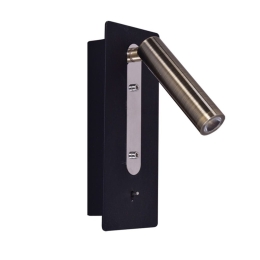Φωτιστικό Τοίχου - Απλίκα 77-3580 SE 129-1AB Led Cruz Black Homelighting Μέταλλο