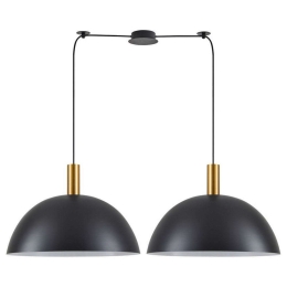 Φωτιστικό Οροφής Adept Tube 77-8595 Φ50x31,5cm 2xE27 60W Black-Gold Homelighting