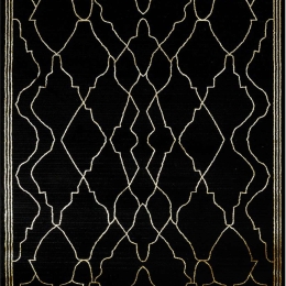 Χαλί Craft 36939-975 Black-Gold Merinos 200X290cm